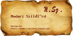 Madari Szilárd névjegykártya